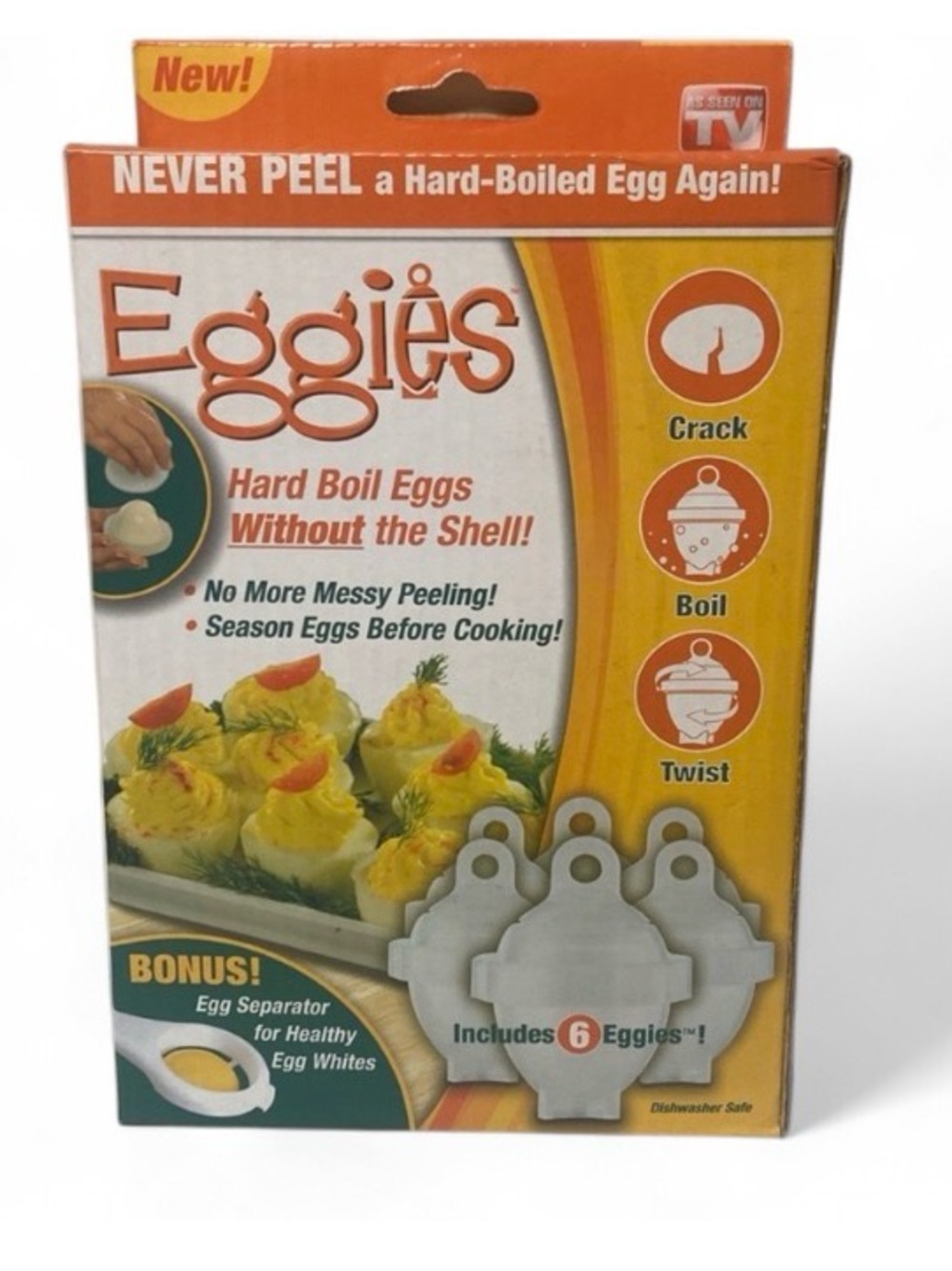 Eggy As Seen on TV 6-Piece Egg Cooker Set Microwave Egg Gadget Kitchen Tool